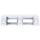 Lexora Home Geneva 84" Double Bathroom Vanity in Glossy White with 2 cm White Quartz Top and Rectangular Sinks, , large
