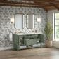 James Martin Vanities Breckenridge 60" Double Bathroom Vanity in Smokey Celadon with 3 cm Ethereal Noctis Quartz Top and Rectangular Sinks, , large