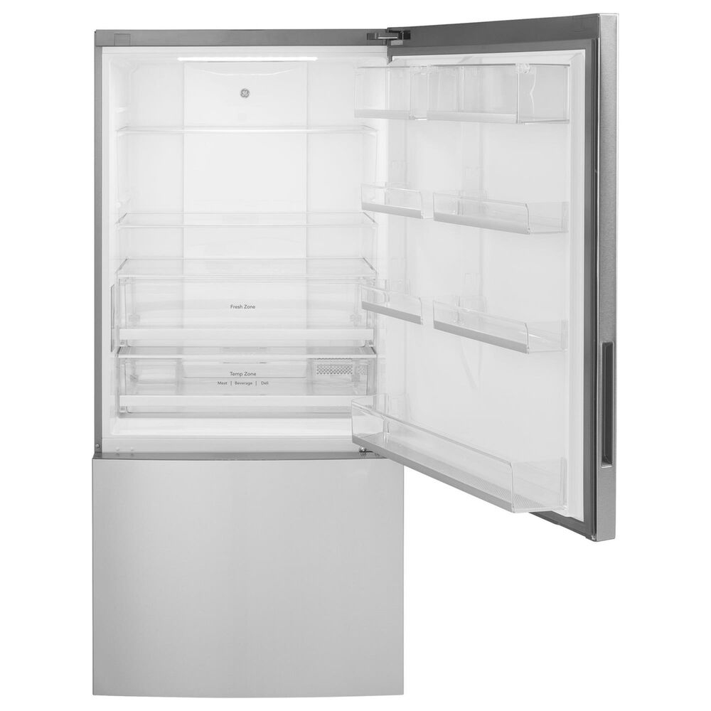 GE Appliances 17.7 Cu. Ft. Counter-Depth Bottom Freezer Refrigerator in Fingerprint Resistant Stainless Steel, , large