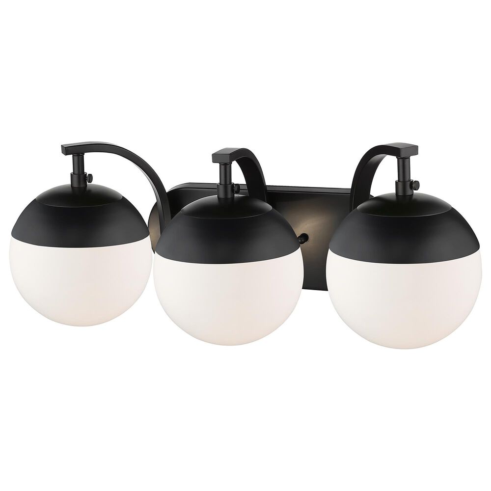 Golden Lighting Dixon 3-Light Bath Vanity in Matte Black, , large