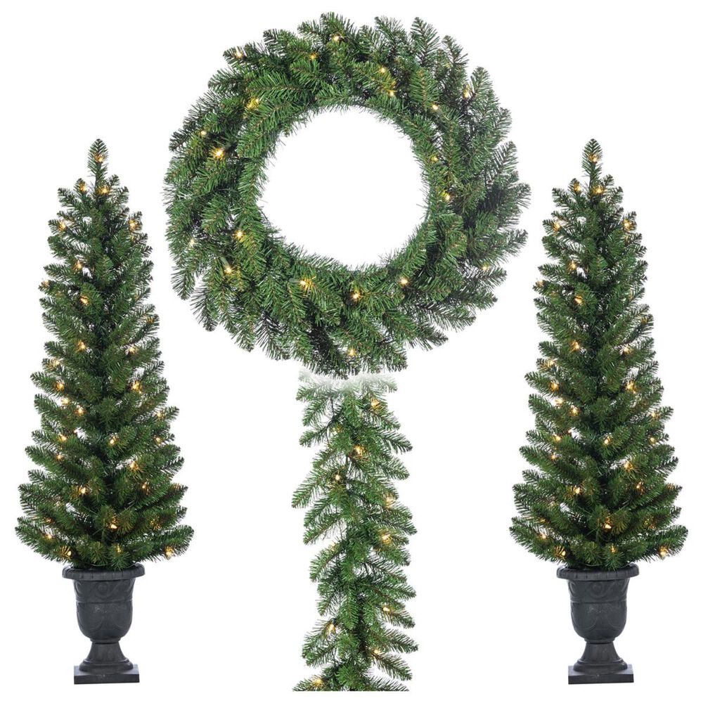 The Gerson Company Sterling 4-Piece Vancouver Pine Set, , large