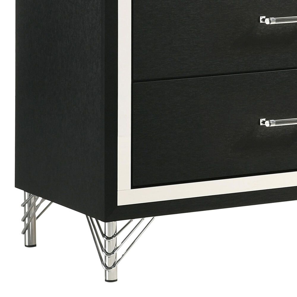 Coaster Tisdall and Lucia 3-Piece Queen Bedroom Set in Black and Chrome, , large