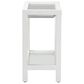 Baxton Studio Oaklynn Two-Tier Bar Table with Glass Shelves and Stemware Rack in White, , large