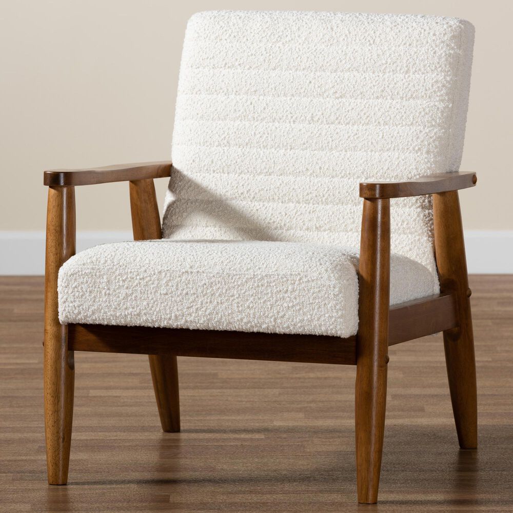 Baxton Studio Stratton Arm Chair in Cream, , large