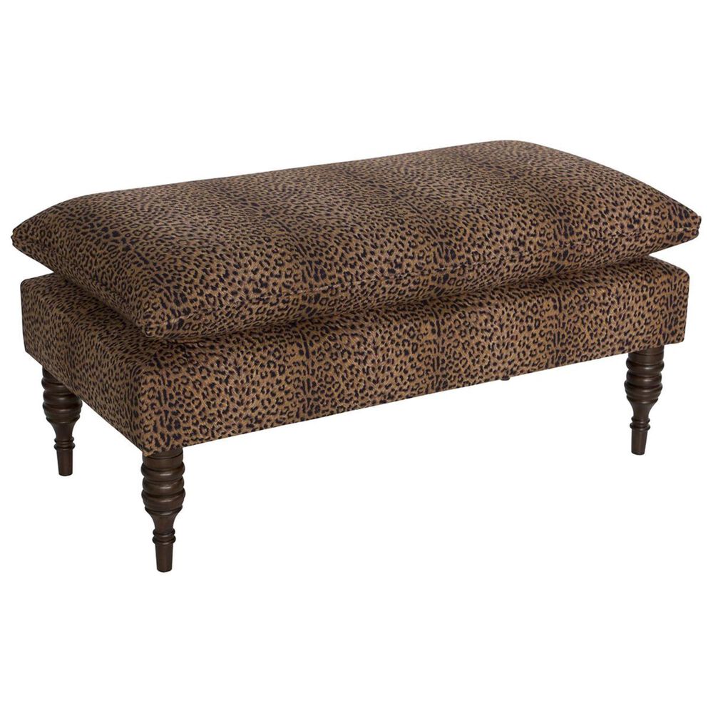 Skyline Furniture Pillow Top Bench in Cheetah Earth, , large