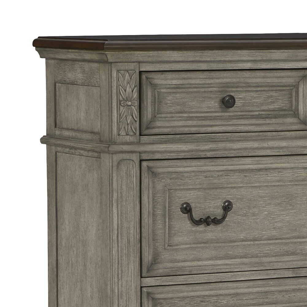 Ashley Lodenbay 7 Drawer Dresser in Antiqued Gray and Walnut Brown, , large