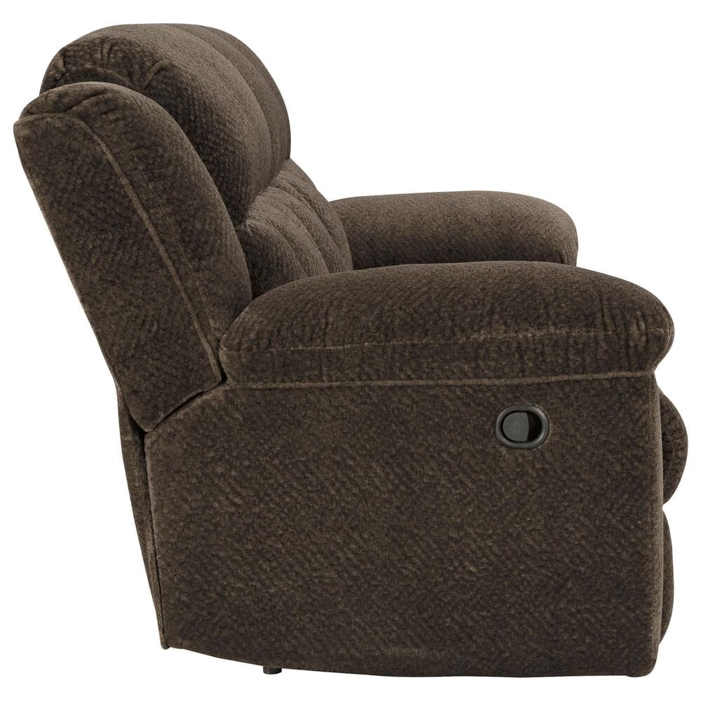Ashley Frohn Manual Reclining Sofa in Chocolate, , large