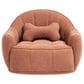 Jennifer Taylor Home Louie 30.5" Modern Dog Sofa Bed with Bone Pillow in Spice Orange, , large