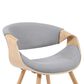 Armen Living Butterfly Arm Chair with Gray Upholstery in Oak, , large