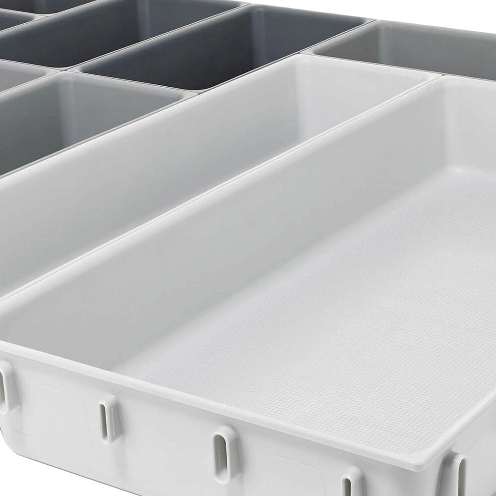 Joseph Joseph Blox 10-piece Modular Drawer Organizer Set in Grey and Stone, , large