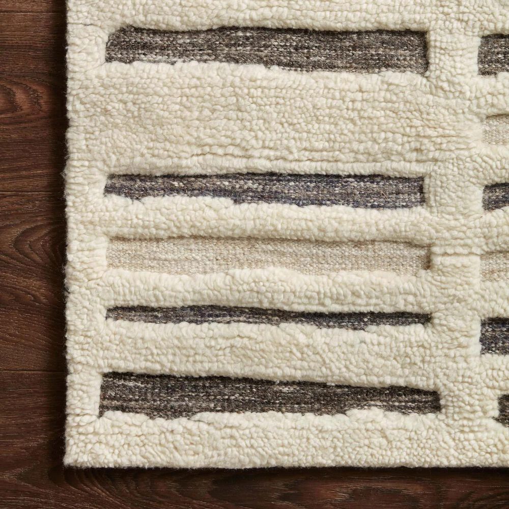 Loloi Bennett  2&#39; x 3&#39; Ivory and Charcoal Area Rug, , large