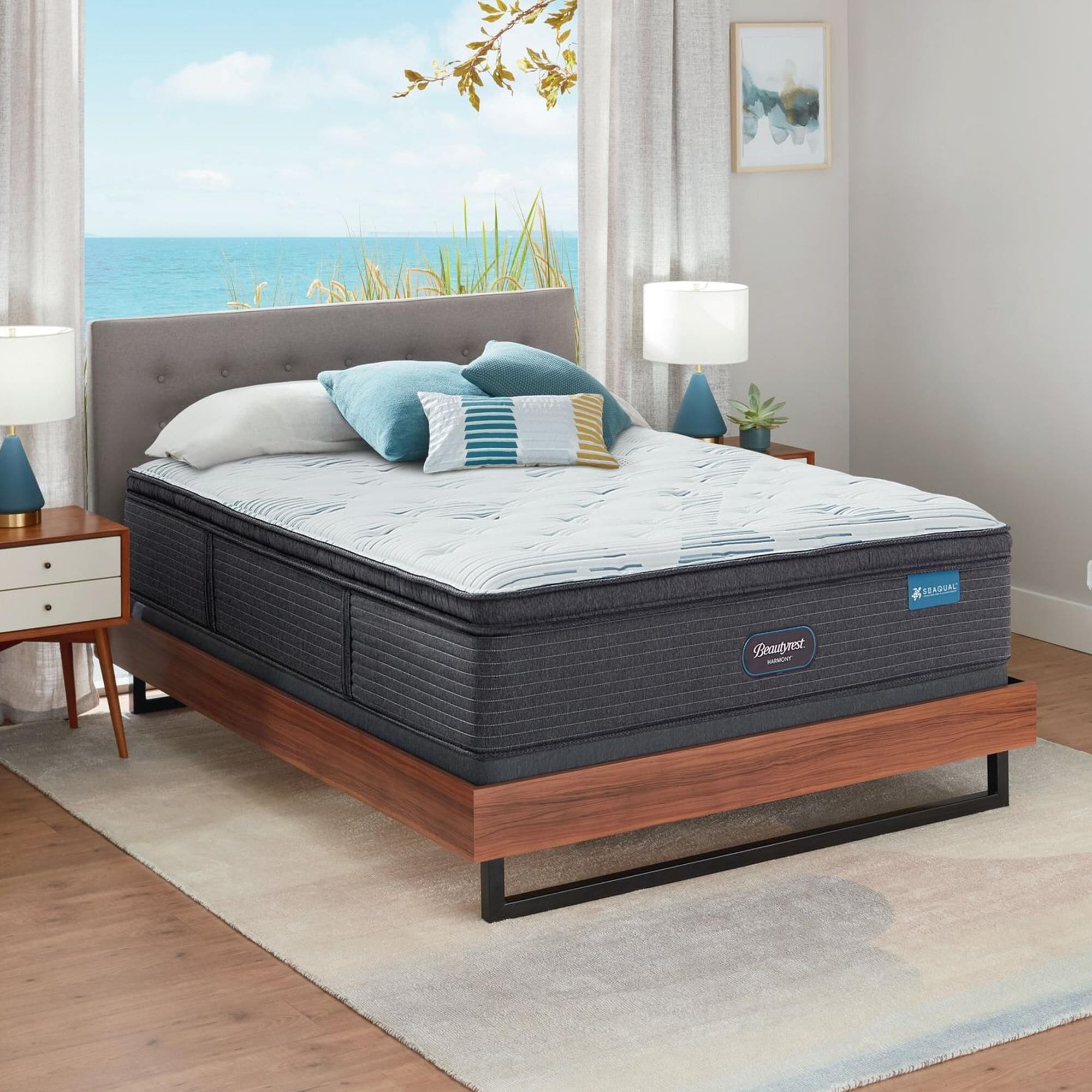 Beautyrest pillow deals top queen mattress