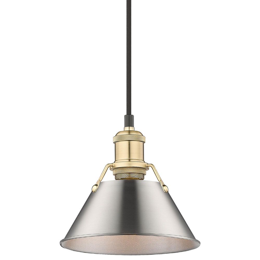 Golden Lighting Orwell 1-Light Small Pendant with Pewter Shade in Brushed Champagne Bronze, , large