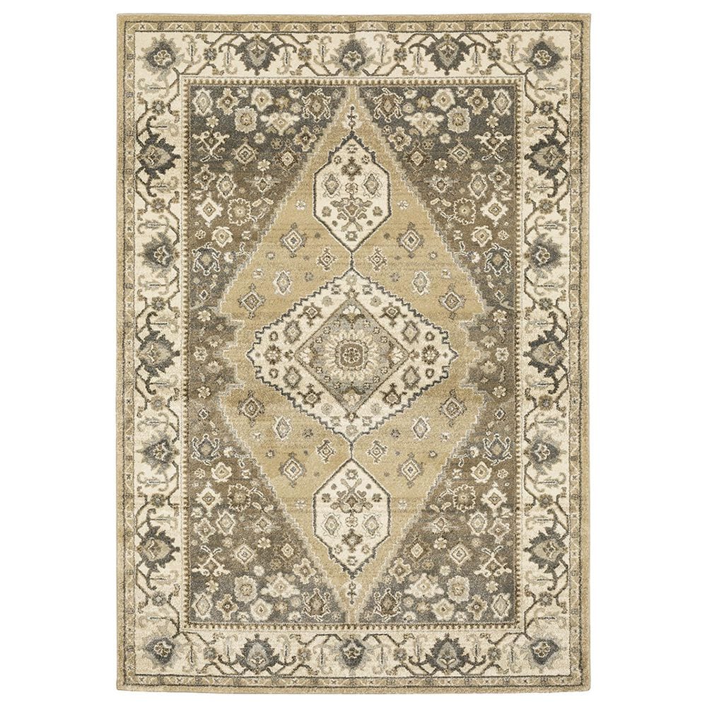 Oriental Weavers Florence Evanston 661I 6"7" x 9"6" Beige Area Rug, , large