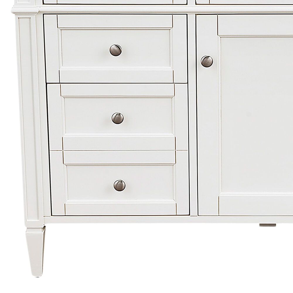 James Martin Vanities Brittany 48&quot; Single Bathroom Vanity in Bright White with 3 cm Arctic Fall Solid Surface Top and Rectangle Sink, , large