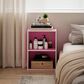 HOMLUX 2-Tier Cube Compact Storage Shelf Organizer Bookcase in Pink and White, , large
