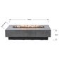Elementi Fire Hampton Rectangle Natural Gas Fire Table in Gray, , large