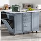HOMLUX 51" Kitchen Island with Tilt Trash Can Cabinet in Grey, , large