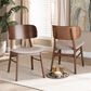 Baxton Studio Alston Side Chair with Beige Cushion in Walnut Brown (Set of 2), , large