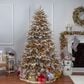The Gerson Company 7.5" Narrow Spruce Pre-Lit Artificial Christmas Tree in Green, , large