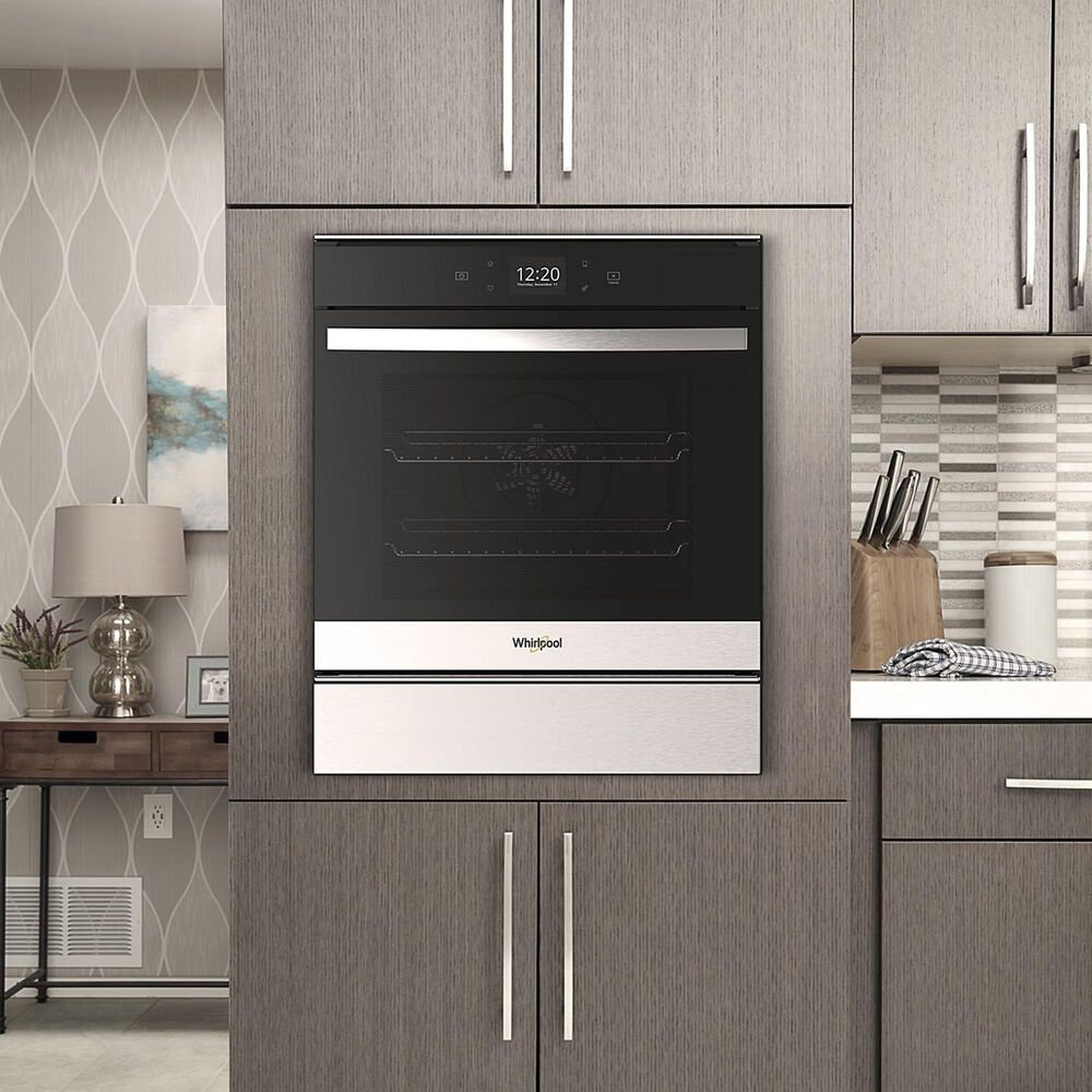 Whirlpool 24" Single Electric Wall Oven with Convection in Fingerprint