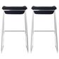 Zuo Modern Lids Barstool in Dark Gray and Silver (Set of 2), , large