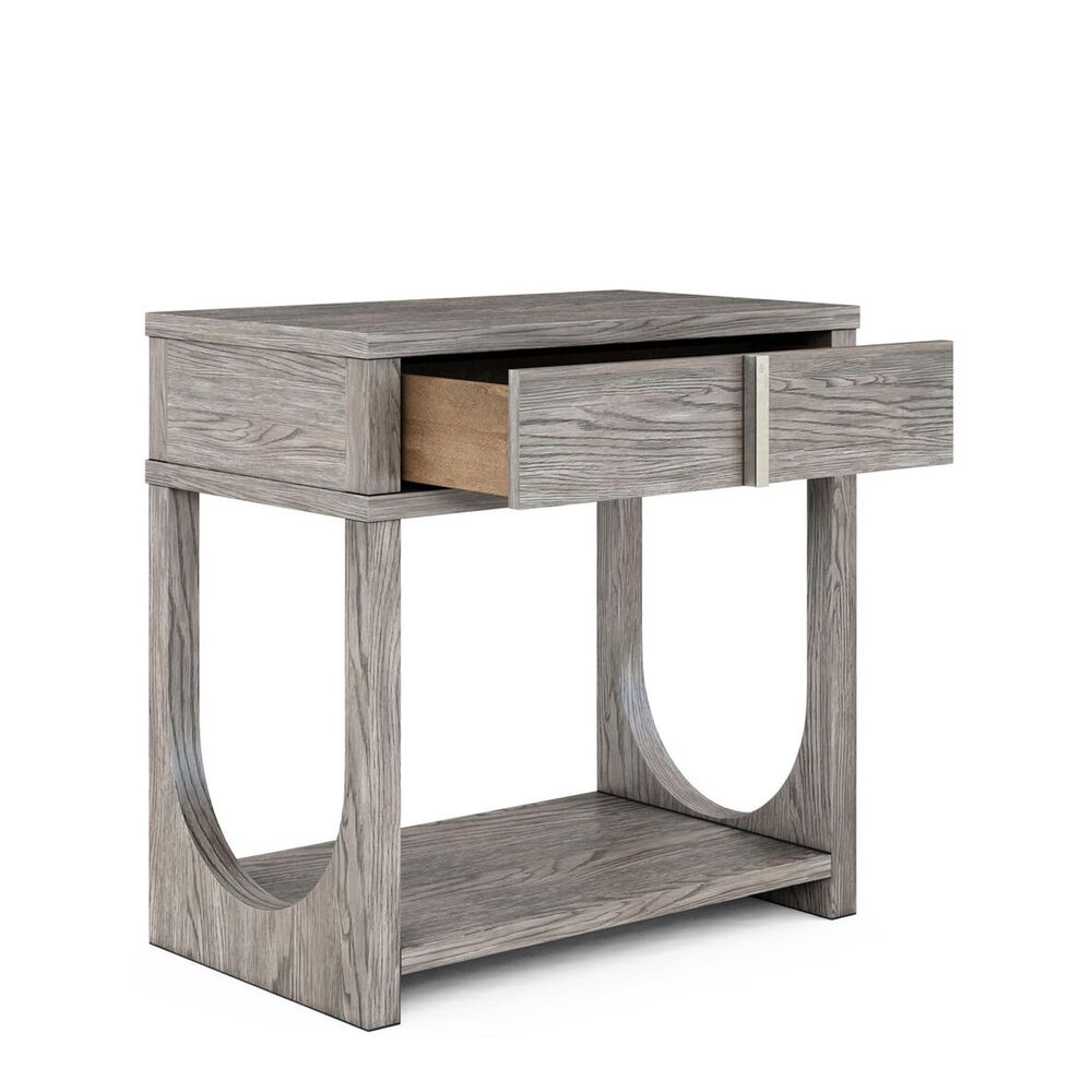 Vantage Vault 1 Drawer Nightstand with USB Charger in Mink Gray, , large