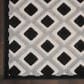 Nourison Aloha Geometric 7"10" x 10"6" Black and White Indoor/Outdoor Area Rug, , large