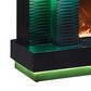 Furniture of America Perseux TV Stand with Electric Fireplace in Black, , large
