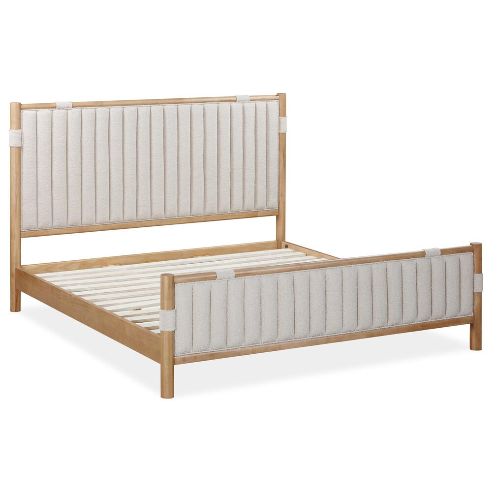 Urban Home Furano King Upholstered Bed and Two Nightstands in Ginger and Burn, , large