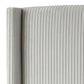 Bernards Furniture Group, Llc Jennie King Velvet Pleated Upholstered Bed in Gray, , large