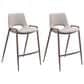 Zuo Modern Desi Counter Chair in Beige/Dark Brown (Set of 2), , large