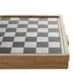 Maple and Jade 5" x 15" Chess Game Set in Black, Silver and Brown, , large