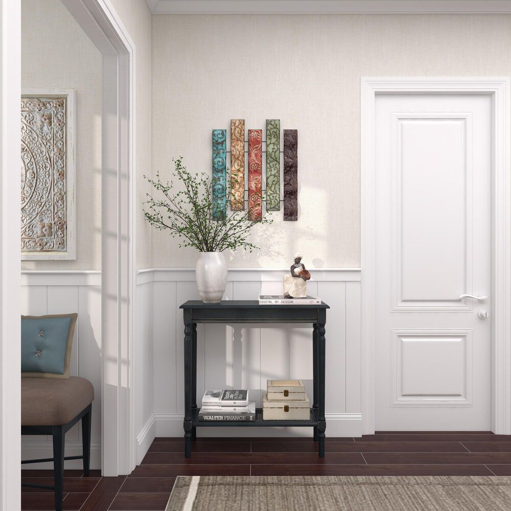 Maple and Jade 20&quot; x 24&quot; Abstract Wall Decor in Aqua, Beige, Red, Pale Green and Dark Brown, , large
