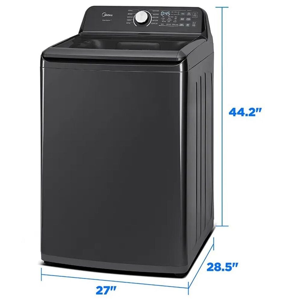 Midea 4.4 Cu Ft Smart Top Load Washer in Metallic Grey, , large