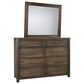 Vaughan Bassett Crafted Oak Dresser and Mirror in Aged Gray, , large