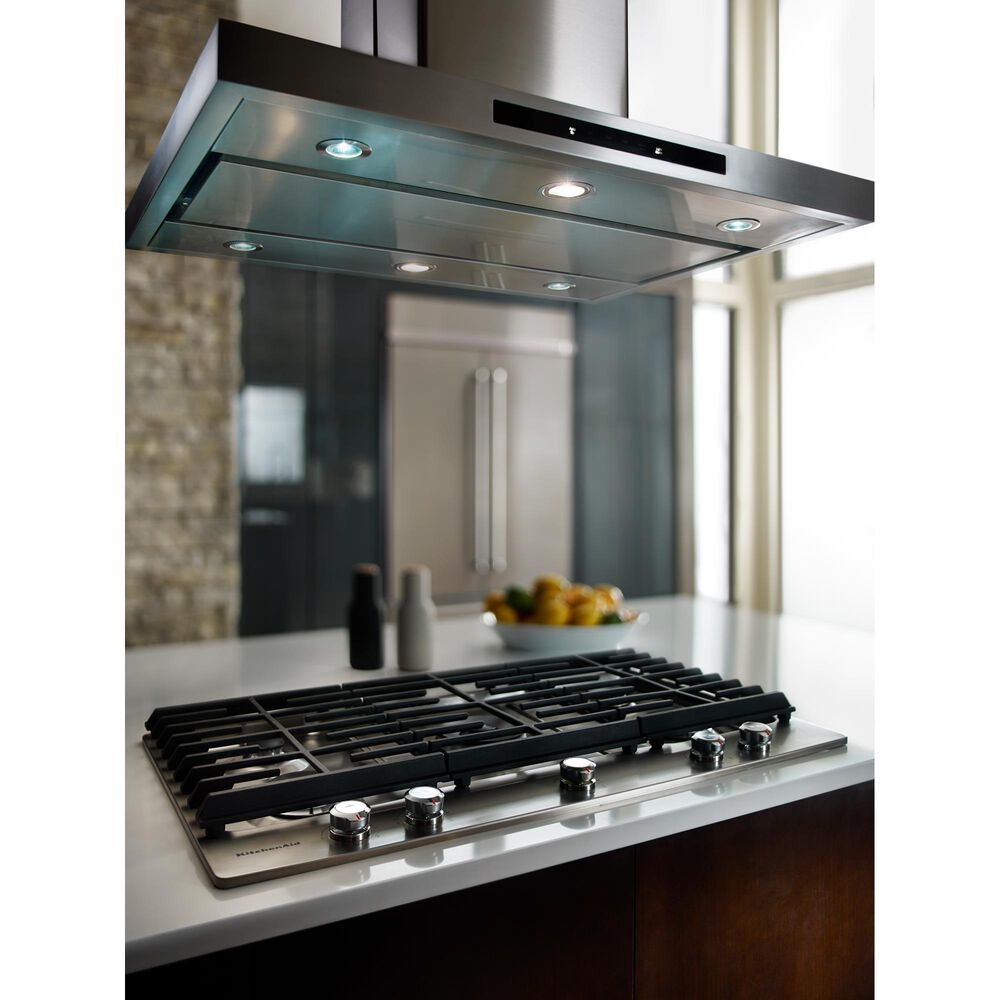 KitchenAid 2-Piece Kitchen Package with Juniper 30" Smart Double Wall Oven and Stainless Steel 36" Gas Cooktop, , large