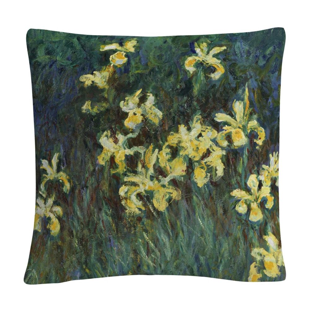 Timberlake Claude Monet "The Yellow Irises" 16 X 16 Decorative Throw Pillow, , large
