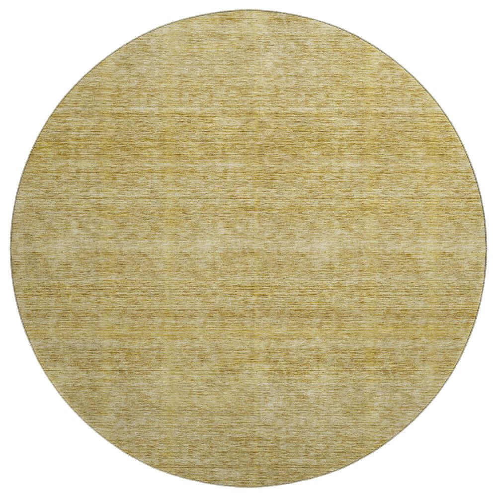 Dalyn Rug Company Soft Essentials Solid Gold 8" Round Indoor/Outdoor Area Rug, , large