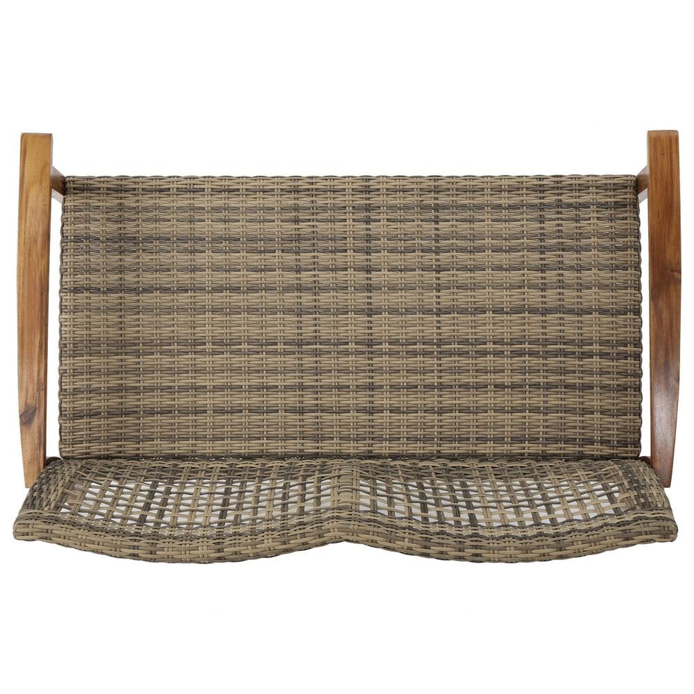 Hearth and Haven Hampton Outdoor Loveseat in Natural and Grey, , large