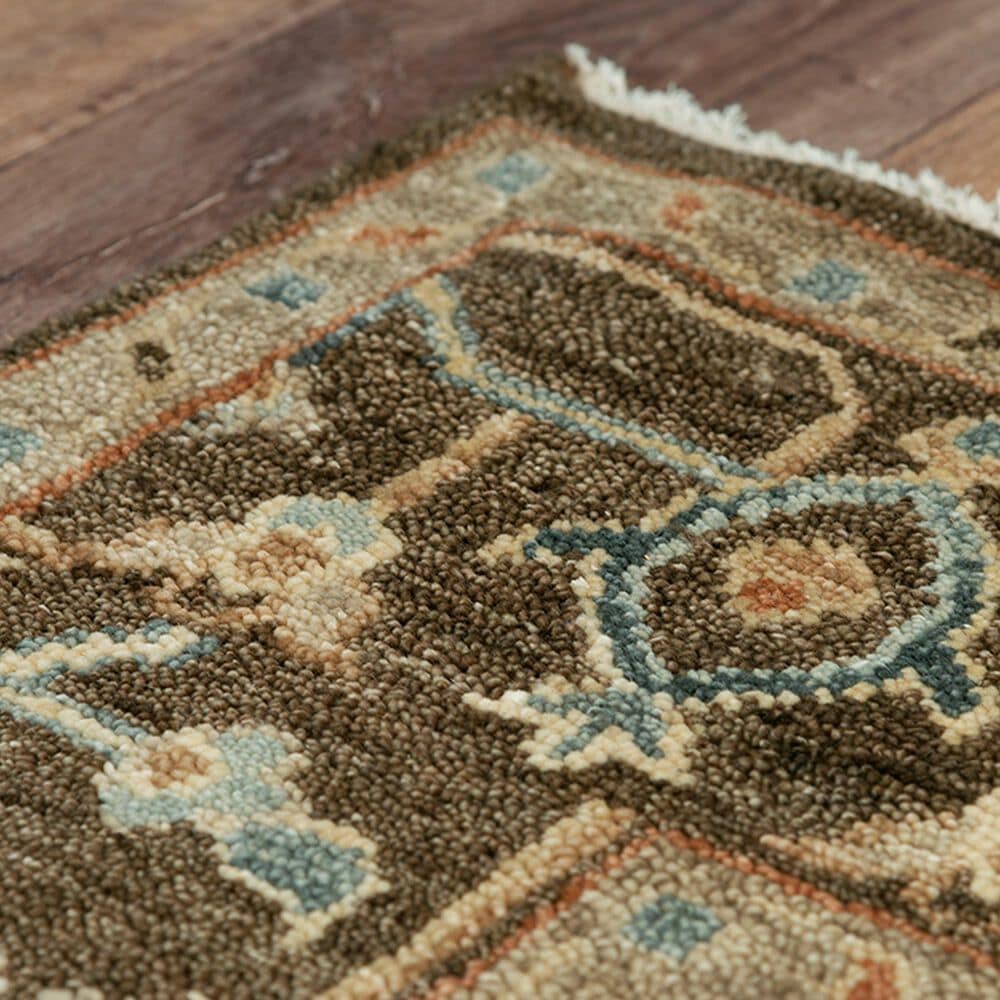 RIZZY Belmont 6&#39; x 9&#39; Dark Brown and Light Blue Area Rug, , large