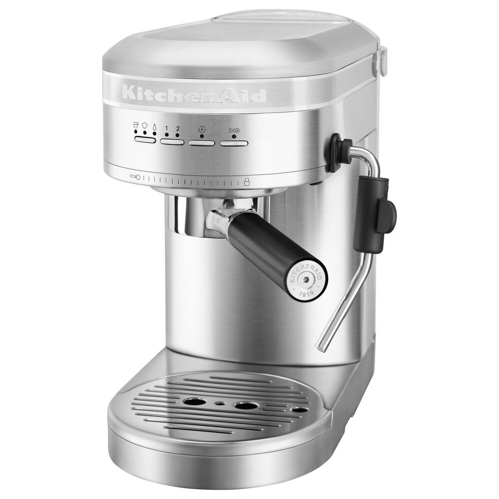 KitchenAid 47 Oz Semi-Automatic Espresso Machine in Brushed Stainless Steel, , large