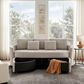 Lifestyle Solutions Beckett Stationary Storage Sofa in Taupe, , large