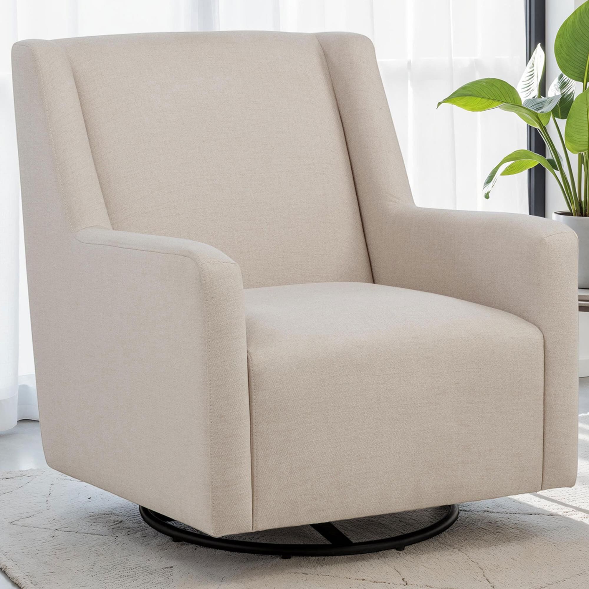 Coaster Sorrel Swivel Glider Arm Chair in Latte