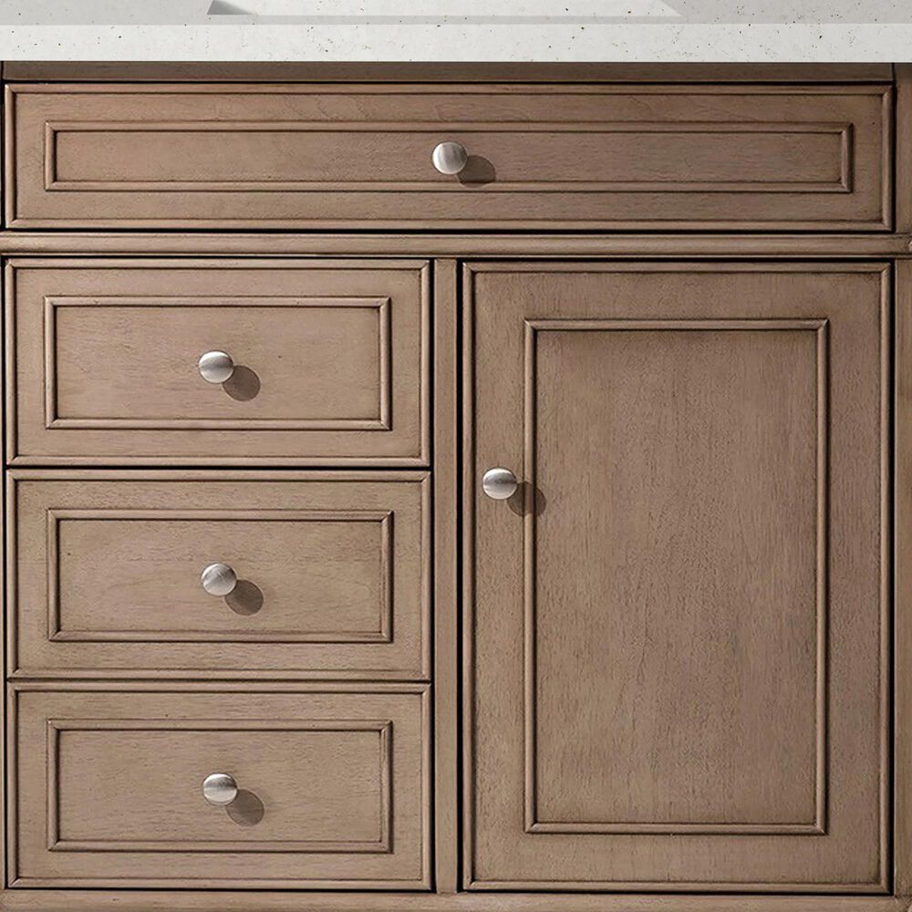 James Martin Vanities Bristol 36" Single Bathroom Vanity in Whitewashed Walnut with 3 cm Lime Delight Quartz Top and Rectangular Sink, , large
