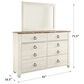 Ashley Willowton 6 Drawer Dresser and Mirror in Whitewash, , large