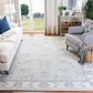 Safavieh Micro-Loop Traditional 8" x 10" Light Blue and Ivory Area Rug, , large