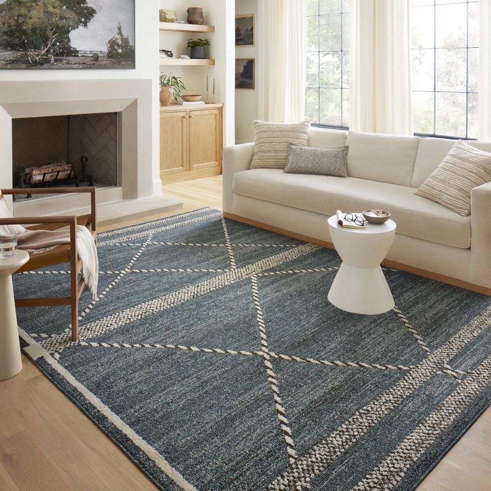 Loloi II Fabian 4&#39; x 6&#39; Denim and Charcoal Area Rug, , large