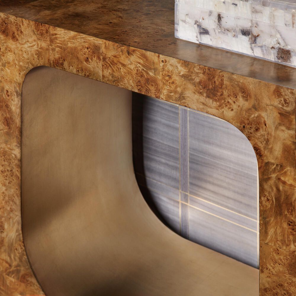 Hooker Furniture MelangeBurlesque Console Table in Gold, , large