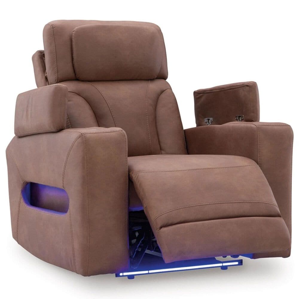 Ashley Point Clear Power Recliner in Caramel, , large